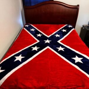 Confederate Flag Fur Blanket
