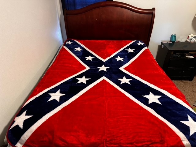 Confederate Flag Fur Blanket