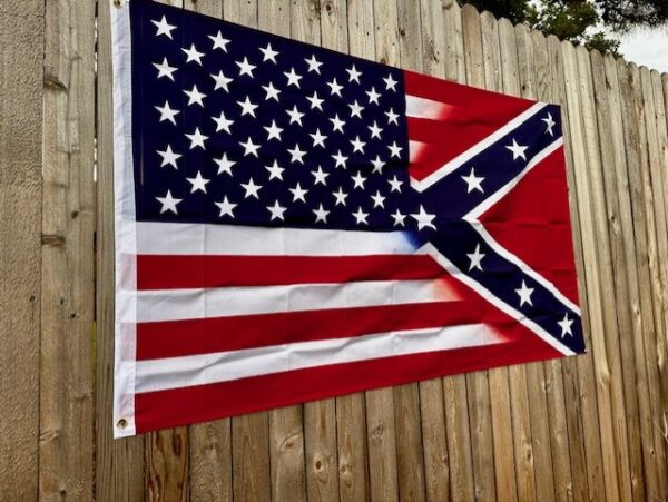 blended confederate flag and american flag