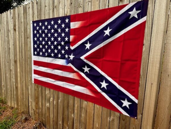 blended confederate flag and american flag