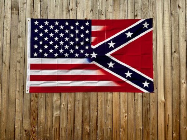 blended confederate flag and american flag