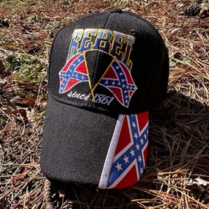 Rebel Since 1861 Black Confederate Hat