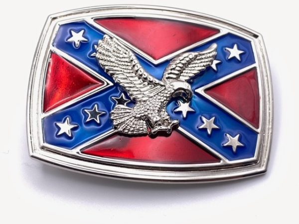 Confederate Flag Eagle Belt Buckle