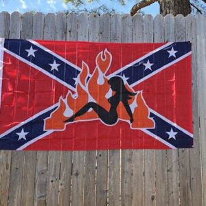 Confederate Lady Flame Flag