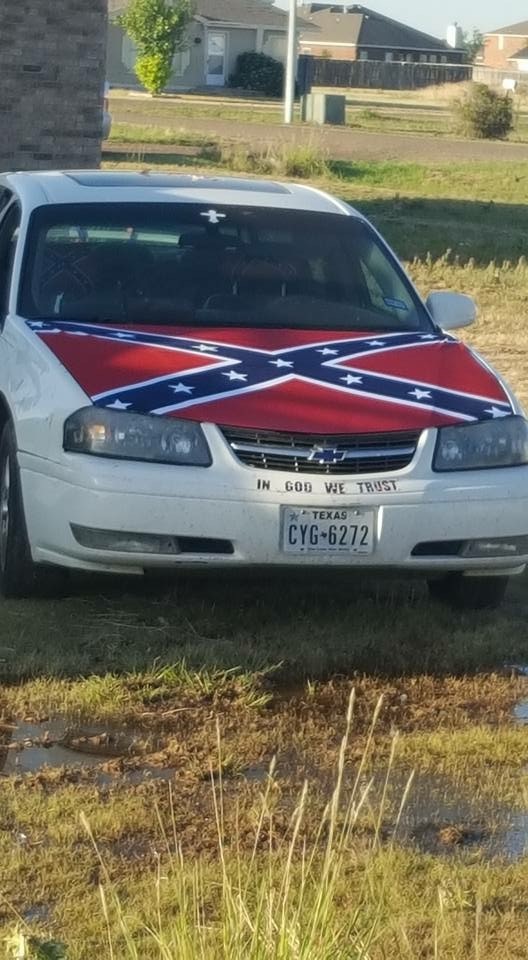 Confederate Flag Hood Cover