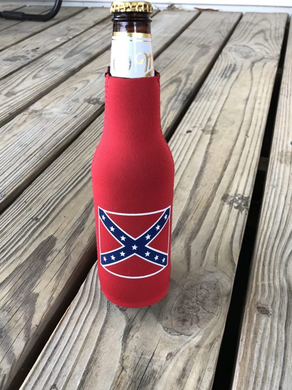 Confederate Flag Bottle Koozie (red)