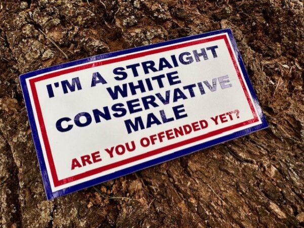 Straight White Conservative Male Bumper Sticker