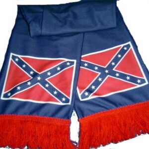 Rebel Flag Polyester Scarf W/Fringe