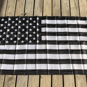 Black and White American Flag