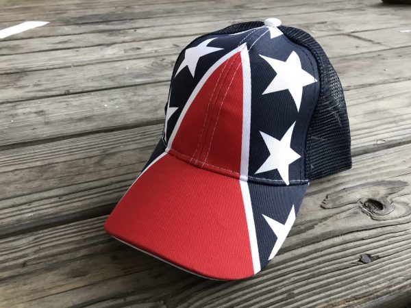 All Over Rebel Flag Trucker Mesh Back Cap