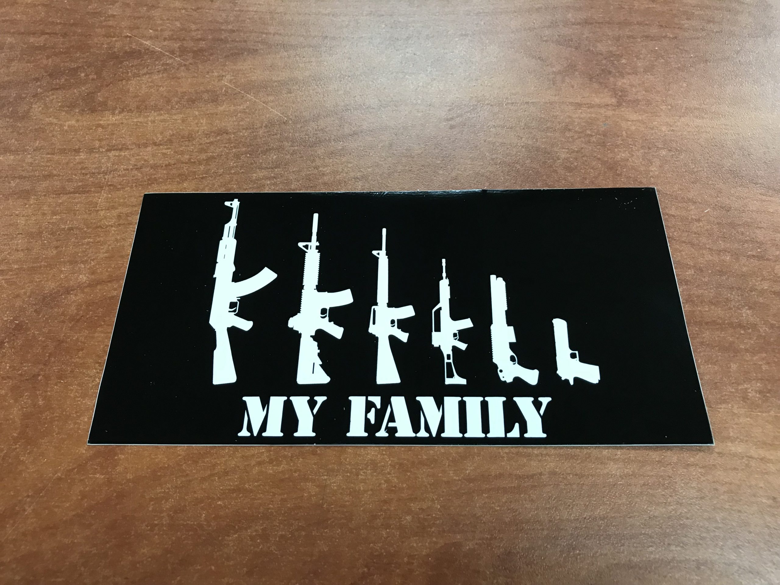Gun family window decal Sticker
