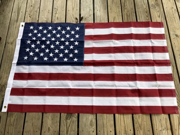 Heavy Duty Nylon Embroidered American Flags