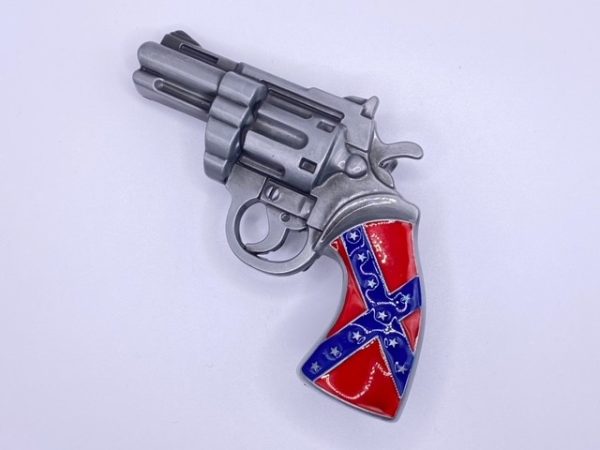 Rebel Flag Pistol Grip Belt Buckle