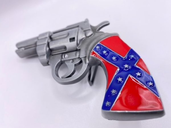 Confederate Flag Pistol Grip Belt Buckle