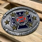 Rebel Southern Cross of Honor Belt Buckle