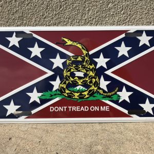 Rebel Don't Tread On Me License Plate