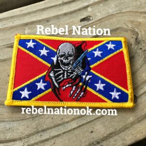 Ripping Rebel Skull Patch
