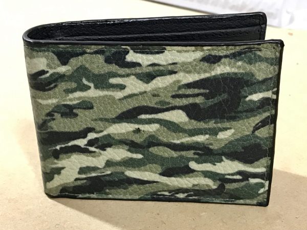 Camouflage Bi-fold Leather Wallet