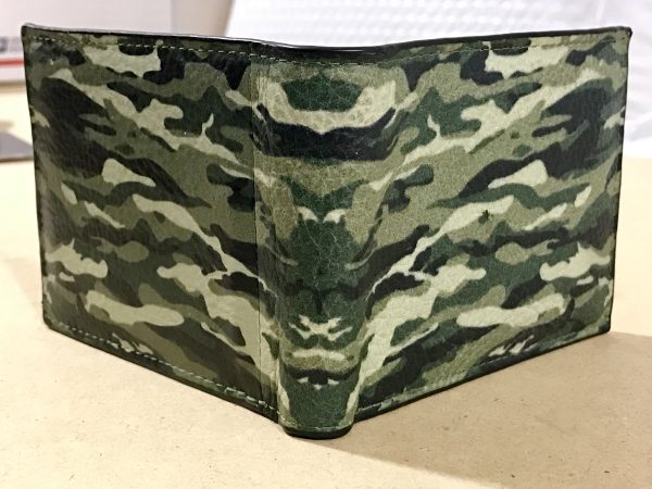 Camouflage Bi-fold Leather Wallet