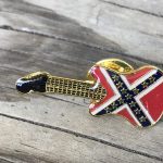 Confederate Battle Flag Guitar Pin