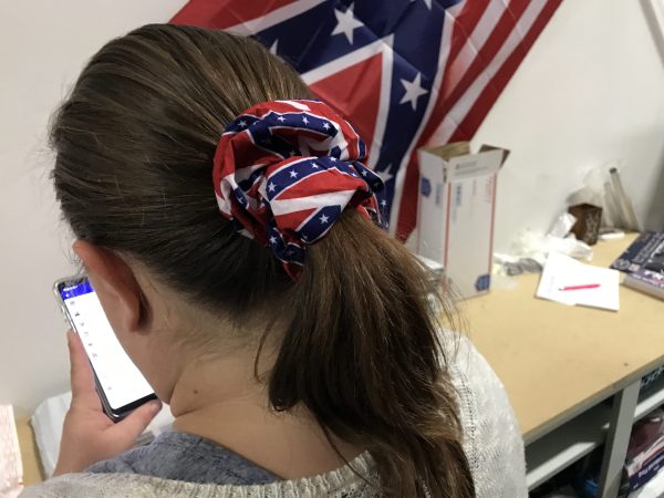 Confederate Flag Hair Scrungie