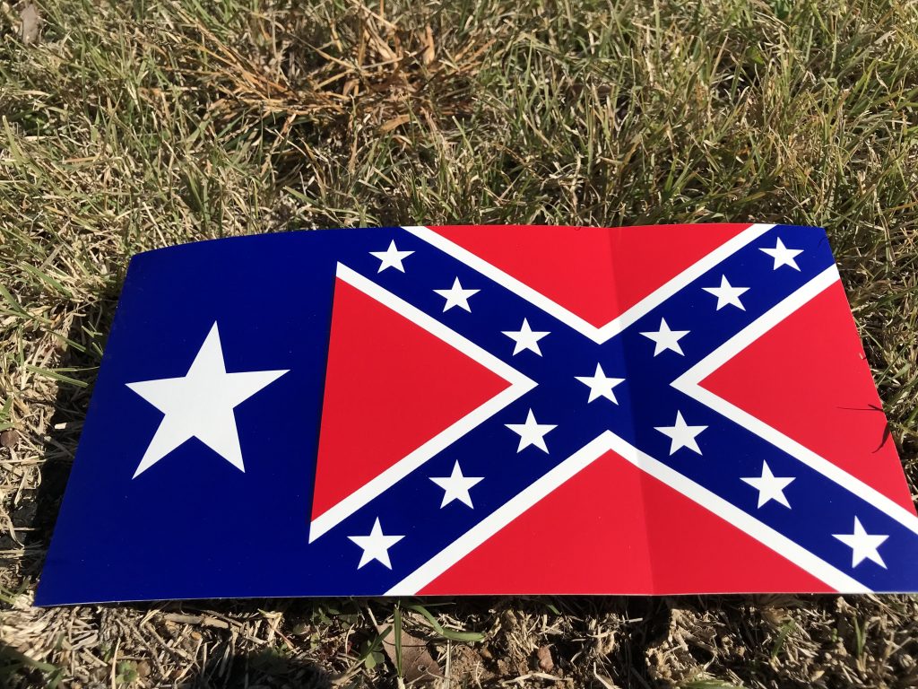 Texas Rebel Flag Bumper Sticker