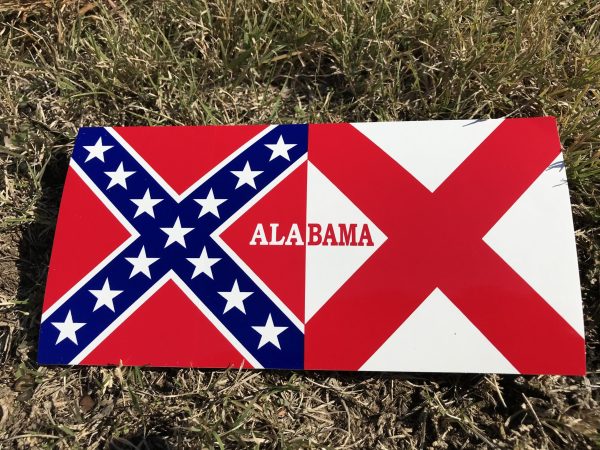 Alabama Rebel Flag Bumper Sticker