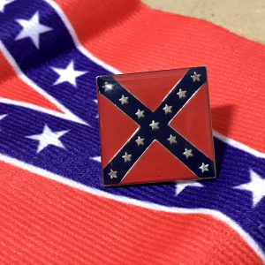 Square Confederate Battle Flag Pin