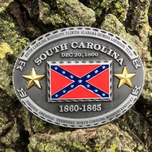 South Carolina Rebel Flag Belt Buckle