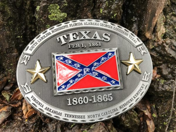 Texas Rebel Flag Belt Buckle
