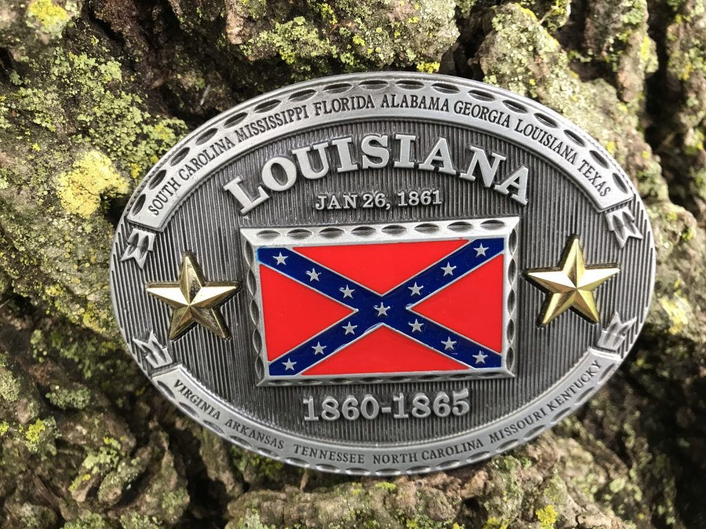 Louisiana Rebel Flag Belt Buckle