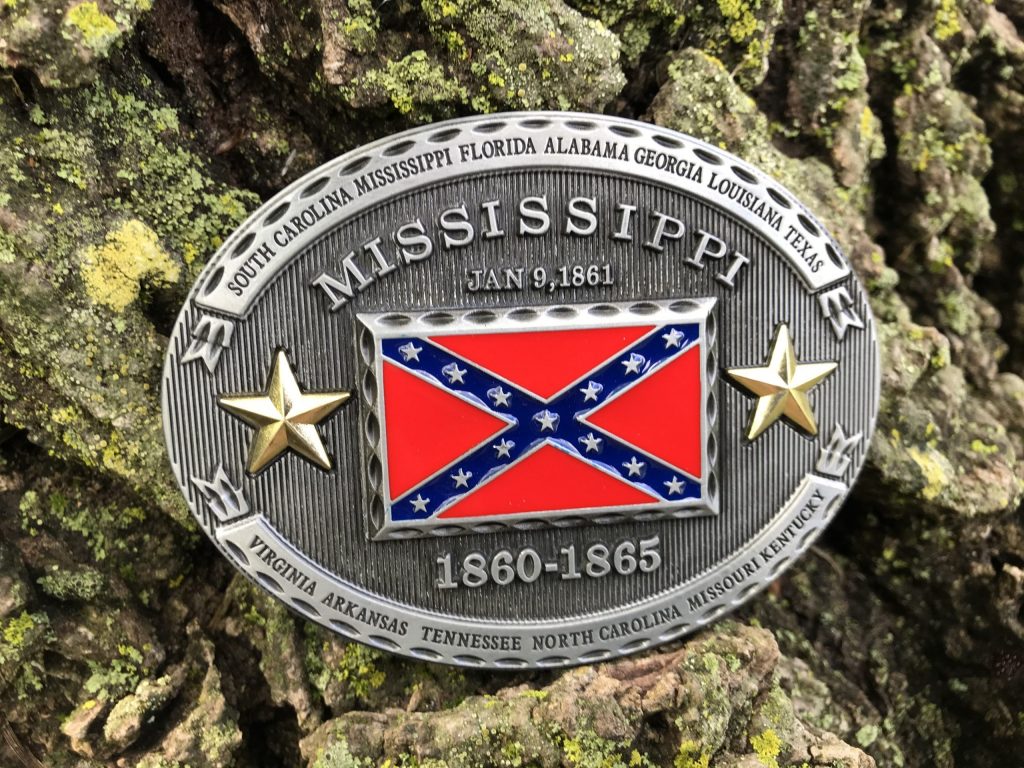 Mississippi Rebel Flag Belt Buckle