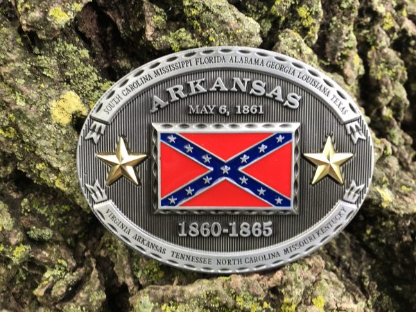 Arkansas Rebel Flag Belt Buckle