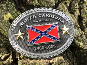 North Carolina Rebel Flag Belt Buckle