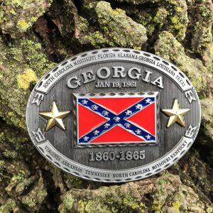 Georgia Rebel Flag Belt Buckle
