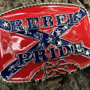 Red Rebel Pride Flag Belt Buckle