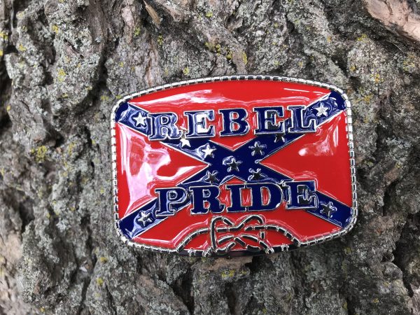 Red Rebel Pride Flag Belt Buckle