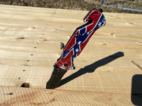 Confederate Rebel Flag Ghost Knife