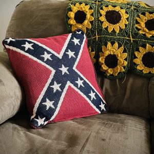 Rebel Flag Throw Pillow