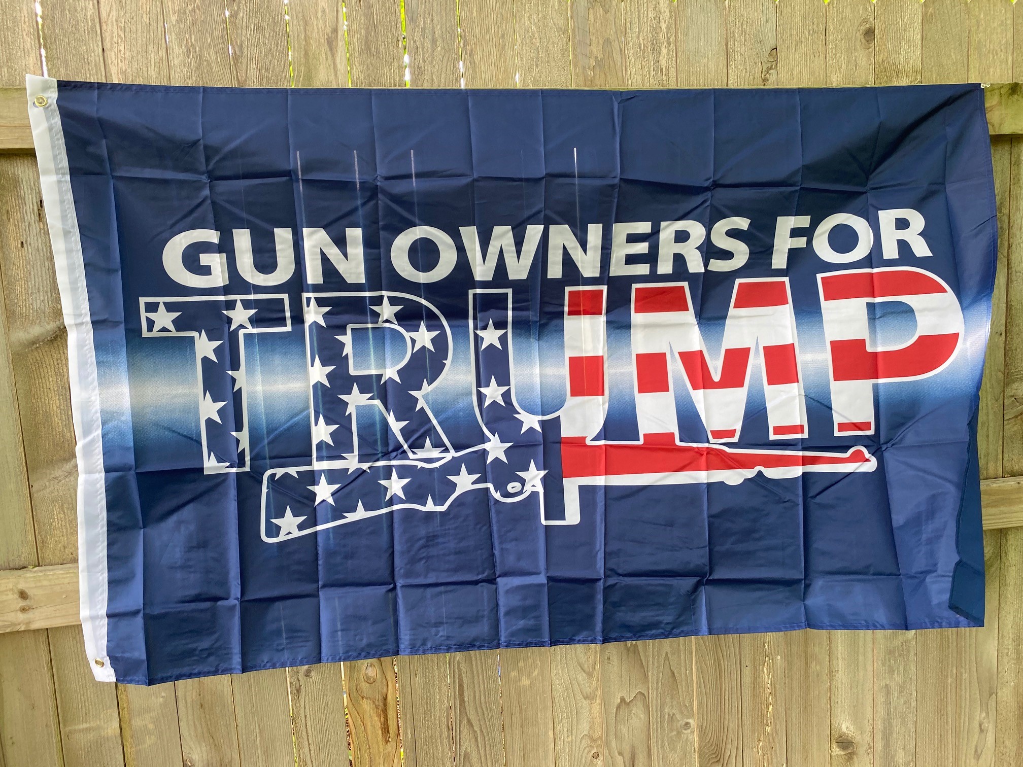 The Silent Majority STANDS WITH Trump Flag Trump 2020 Guns Poster 3x5FT banner 