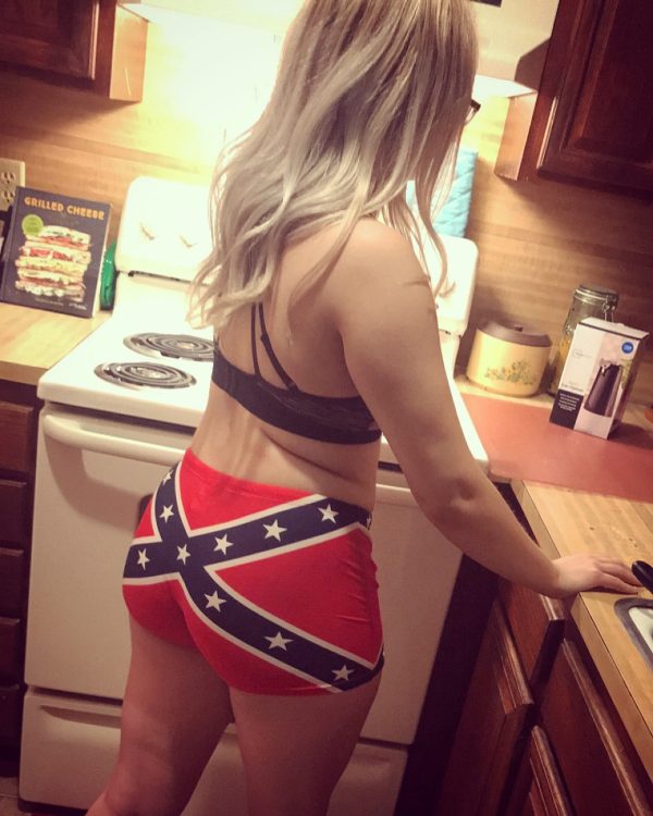 rebel flag booty shorts