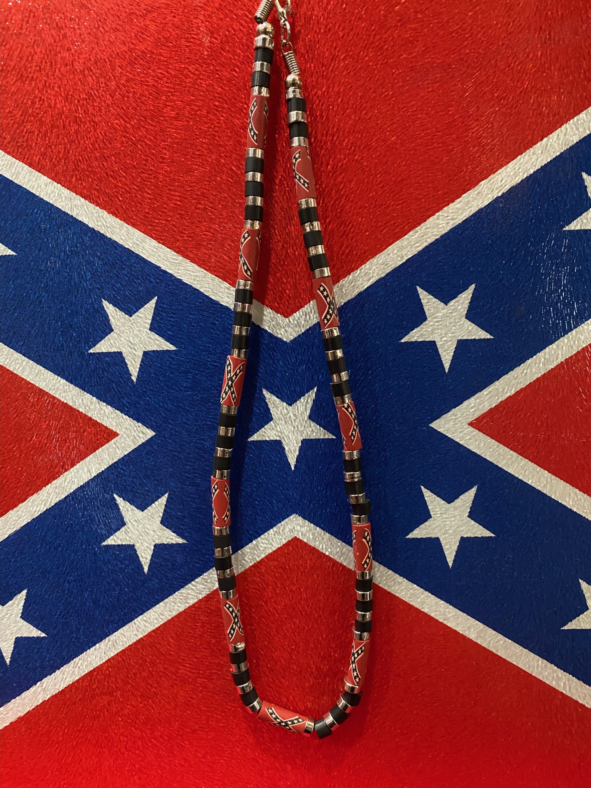 Confederate Flag Bead Necklace - Rebel Nation