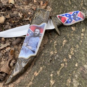 Stonewall Jackson Confederate Flag Dagger Knife