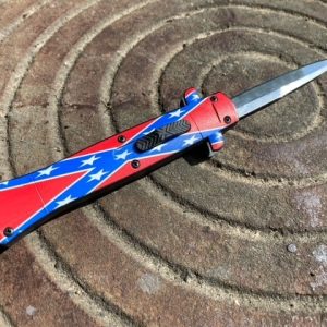 Confederate Flag Rebel OTF Auto Knife