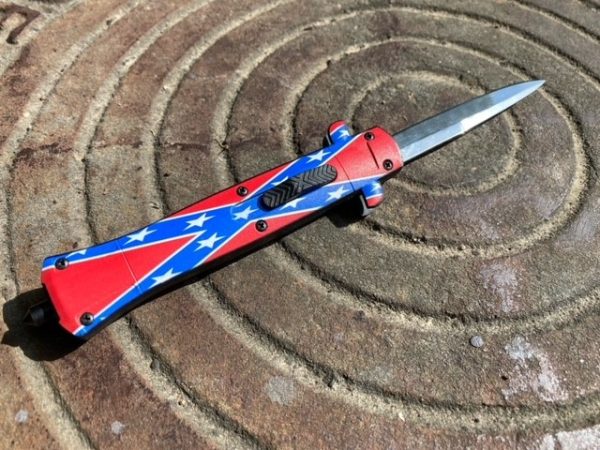 Confederate Flag Rebel OTF Auto Knife