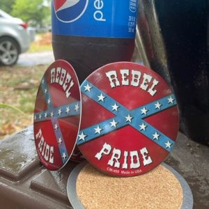 Rebel Pride Confederate Metal Coaster Set