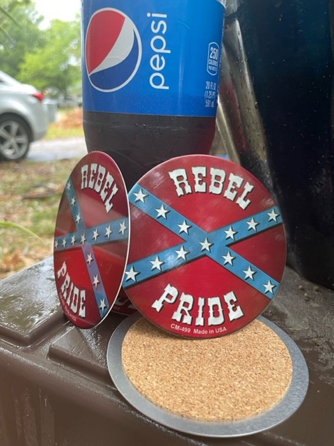 Rebel Pride Confederate Metal Coaster Set