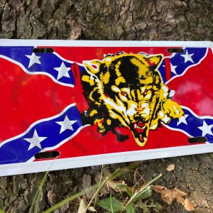 Confederate Wolf License Plate