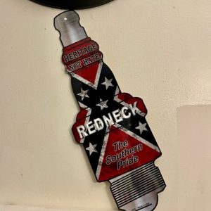 Redneck Confederate Metal Spark Plug Sign