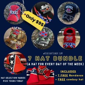 Rebel Nation Ultimate Southern Confederate Hat Bundle